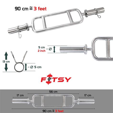 Fitsy Biceps And Triceps Olympic Bar 3 Feet 2 Inch