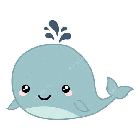 Depositphotos 120856630 Stock Illustration Cute Cartoon Whale Clipart