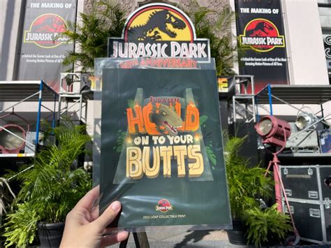 Free Hold On To Your Butts Jurassic Park Print Available To Universal Orlando Resort