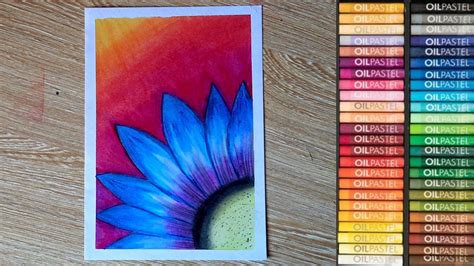 How To Draw Flower Using Oil Pastel Easy Oil Pastel Drawing Youtube
