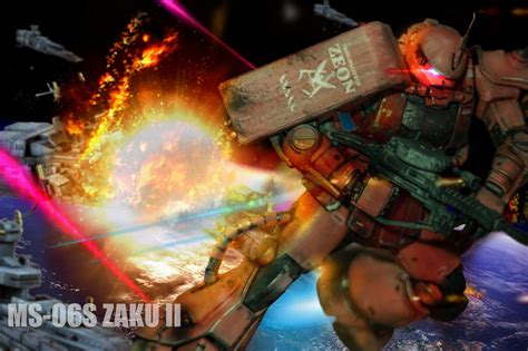Wallpaper Zaku Ii Chars Custom Principality Of Zeon Anime Mechs