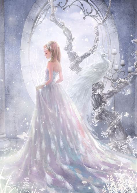 Beautiful Snow Queen Illustration Cô Dâu Anime Kỳ ảo