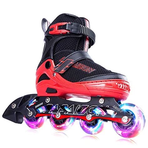 Papaison Adjustable Inline Skates For Kids And Adults With Full Light