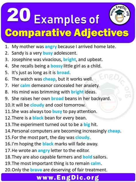 Comparison Of Adjectives In Sentences Worksheets