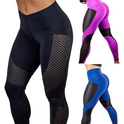 high waist compression yoga leggings with mesh splice the fab yogi™