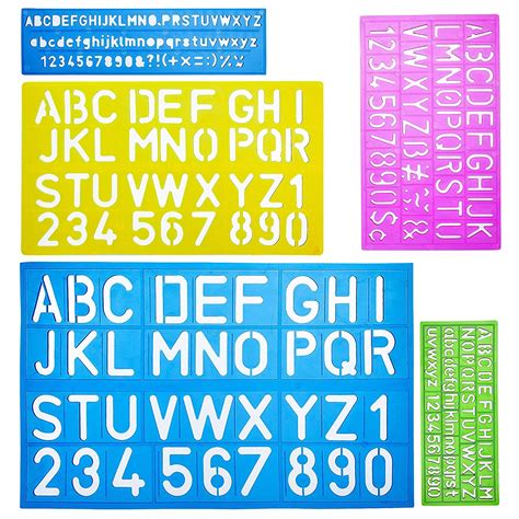 Mr Pen Alphabet Templates Alphabet Stencils Pack Of 5 Letter