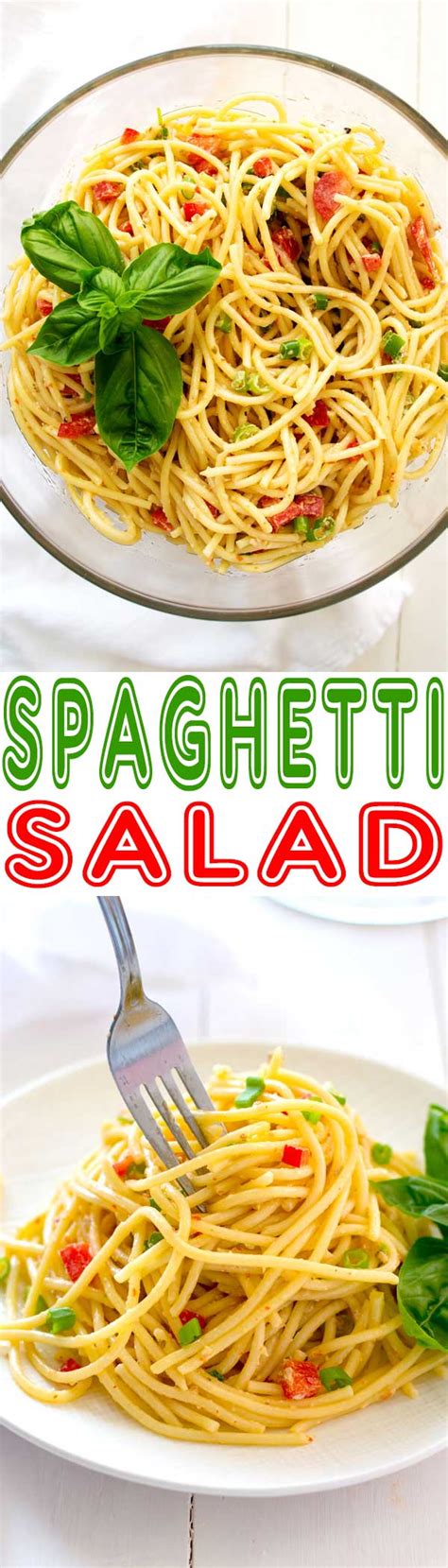 Bring a large pot of salted water to a boil. Spaghetti Salad with Italian Dressing - Kitchen Gidget