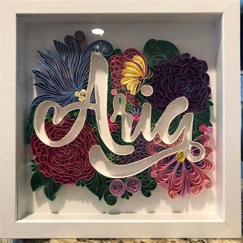 Personalized Names With Style Quilling Art Etsy In 2021 Quilling