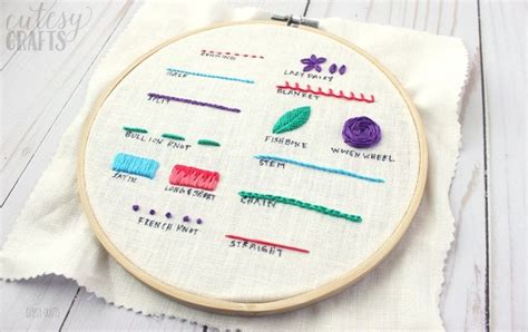 Embroidery Stitches Guide Cutesy Crafts Sewing Embroidery Designs