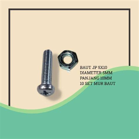 Jual Mur Baut Jp 5x10 Mm 10 Set Galvanis 5 X 10 Mm Di Seller Ud