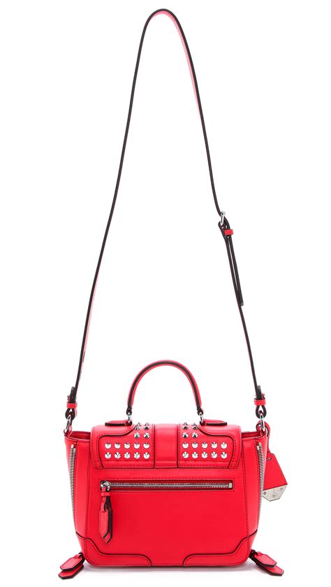 Rebecca Minkoff Elle Mini Shoulder Bag In Hot Red Red Lyst