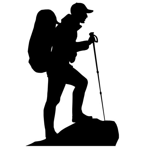 Hiking Silhouette Free Vector Art 150 Free Downloads
