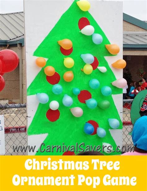 Christmas Tree Ornament Balloon Pop Fun Carnival Game