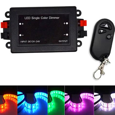 Led Single Color Dimmer 3key Rf Remote Control Wireless Led Controller