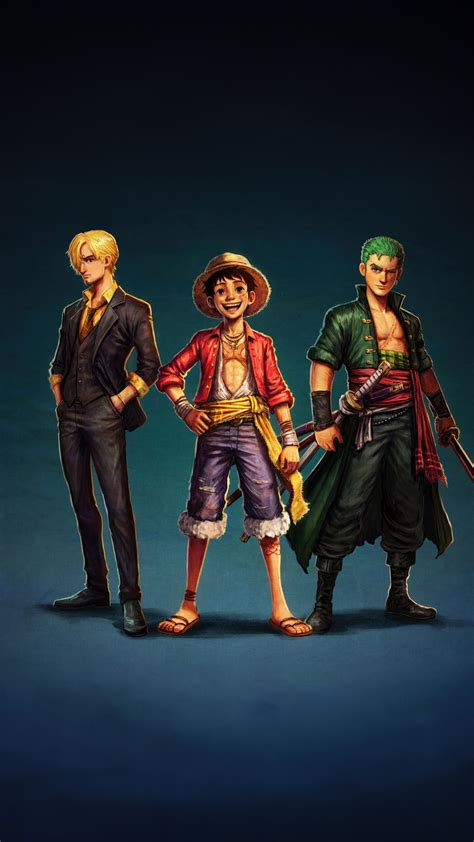 1080x1920 Monkey D Luffy Zoro And Sanji One Piece Iphone 76s6 Plus