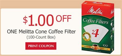 Extreme Couponing Mommy 1001 Melitta Coffee Filters Printable Coupon