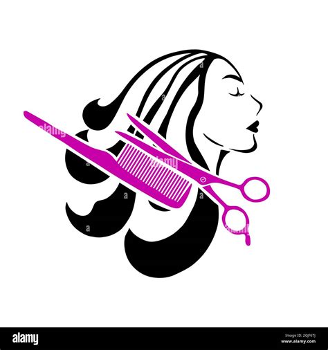Vector Illustration Of Woman Beauty Salon Logo Template The Girls