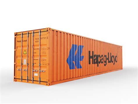 40 Feet Hapag Lloyd Standard Shipping Container 3d Model Cgtrader