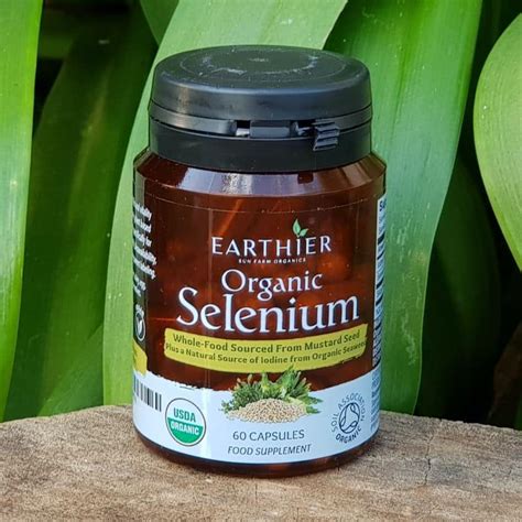 Organic Selenium 60 Capsules Earthier Organic Choice