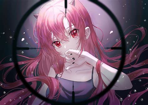 Anime Original Bubble Girl Pink Hair Red Eyes Hd Wallpaper Peakpx
