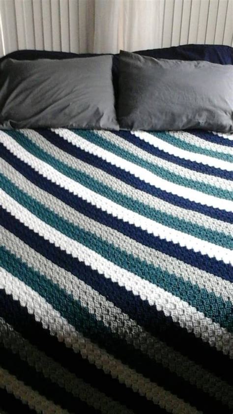 Crochet Blanket Queen Comforter Size Corner To By Madebysusie4u