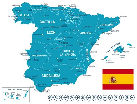 Regions Map Of Spain