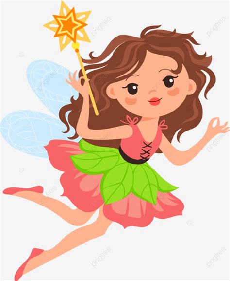 Magic Girl From Fairytale Cute Natural On Png And Vector With