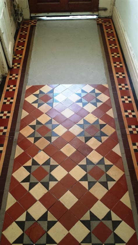 Repairing An Old Victorian Tiled Hallway Cleaning And Maintenance