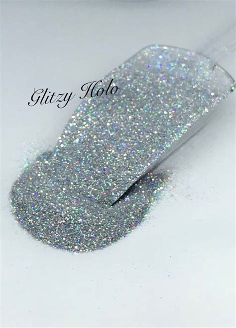 Glitzy Holo Ultra Fine Silver Holographic Glitter Etsy