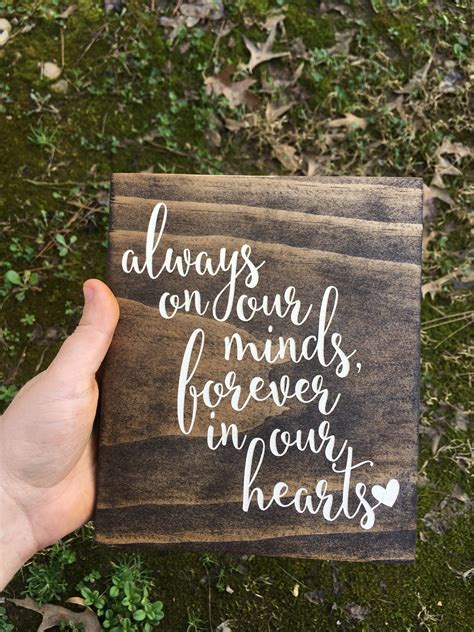 LASER ENGRAVED always on our minds forever in our hearts sign | Etsy
