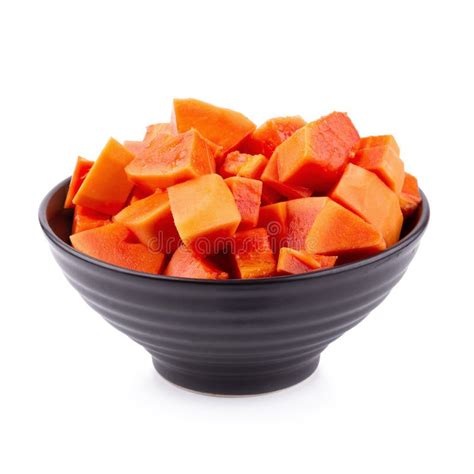 Papaya Sliced Isolated And Cut Into Pieces Stock Photo Image Of Fruit