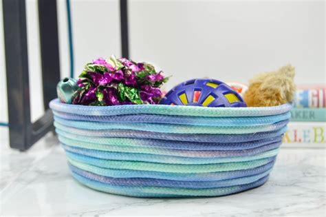 Diy Simple Dyed Rope Bowl Fabric Bowls Tie Dye Diy Diy