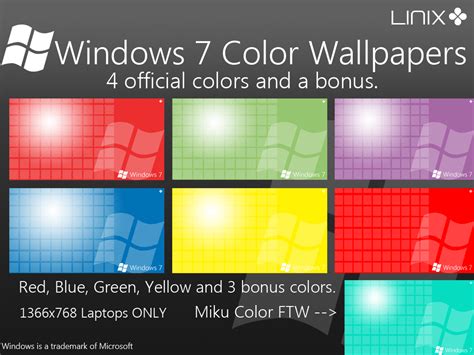 Windows 7 Color Wallpapers By Linix Arts On Deviantart