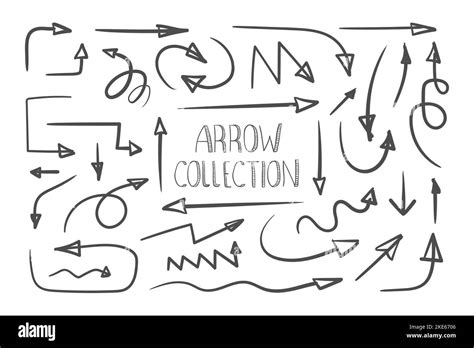 Arrows Collection Of Hand Drawn Arrows Handmade Sketch Arrows Icons