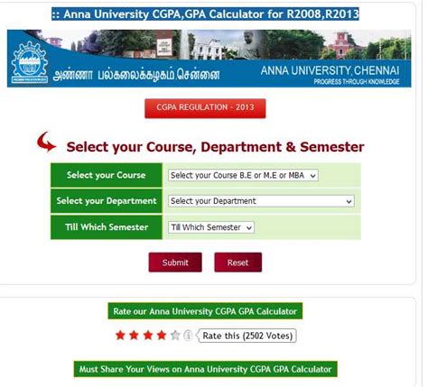 Jan 23, 2019 · to calculate cgpa you have to divide the total score for all subjects obtained by the total number of attended credit hours all throughout the semesters. Anna University CGPA Calculator using GPA - 2020 2021 Student Forum