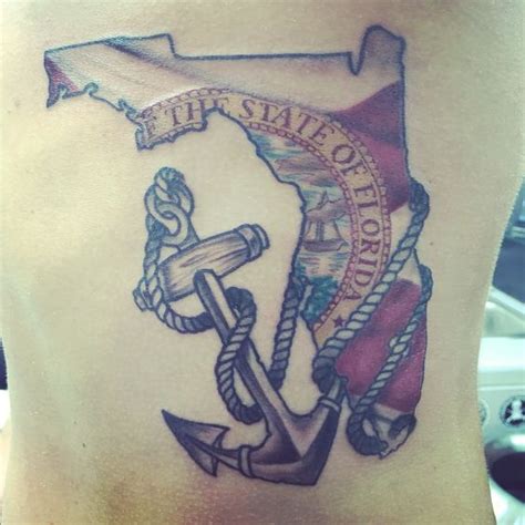 Florida Tattoo State Anchor Flag Florida Tattoo Pinterest Flags