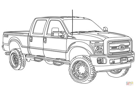 Ford F Lifted Coloring Page Free Printable Coloring Pages