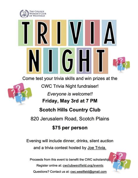 Although college costs can serve as a barrier f. College Woman's Club Trivia Night | TAPinto