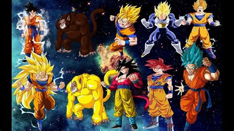 Todas Las Transformaciones De Goku Desde Oozaru Hasta Ultra Instinto