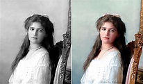 Fotos de los princesas Romanov, hijas de Nicolás II, ahora en color ...