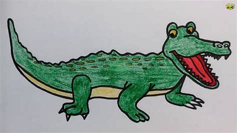 Simple Crocodile Drawing Step By Step How To Draw Alligator Quickly