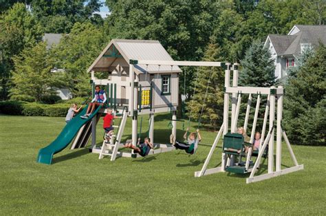 Swing Set Playhouse Combo Shop For Playhouses With A Slide And Swing