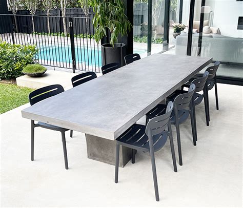Litestone Mason Outdoor Concrete Dining Table Wg Outdoor Life Perth