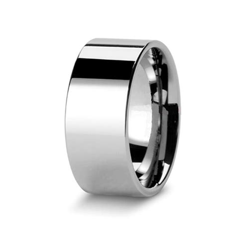 When you're looking for an unforgettable wedding band for yourself, your husband, or fiancé, pick one that really shines and stands out. 10mm Men Tungsten Carbide Wedding Ring Band Flat Comfort ...
