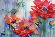Original Watercolor Floral Painting, "Poppies", by Colorado Watercolor ...