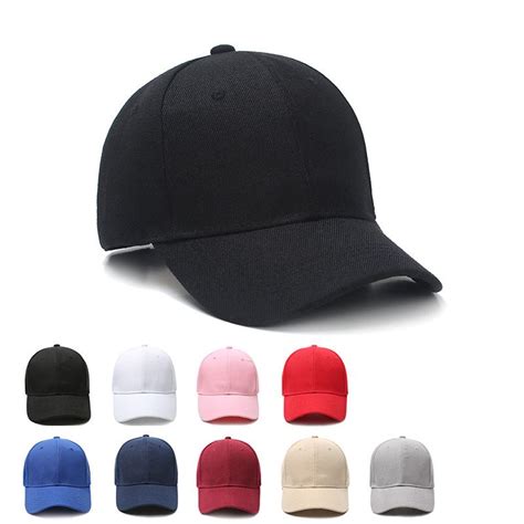 Buy Men Women Baseball Hat Peaked Cap Solid Color Sports Hat At