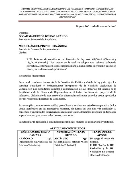 Informe conciliación by Claudia López Senado 10 Alianza Verde Issuu