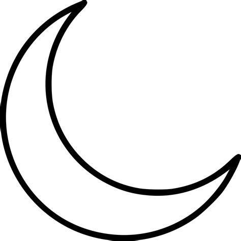 Crescent Moon Clip Art Black And White Sky Night Clipart Astronomy