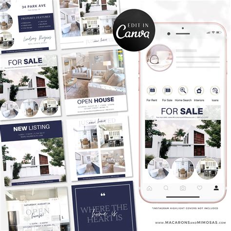 Title Agency Real Estate Stories Template For Canva 20 Easy To Modify