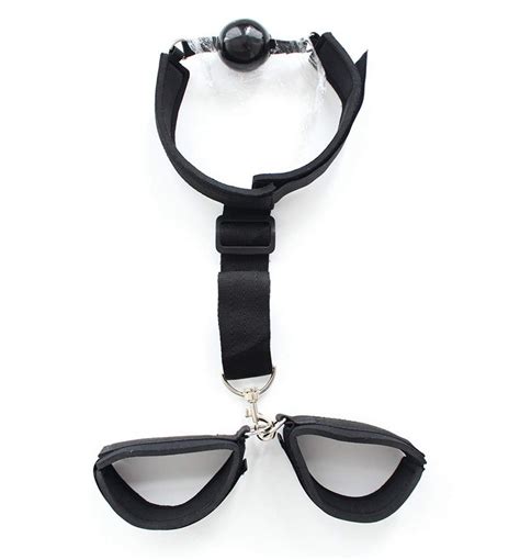 japanese bdsm bondage back cross collar strap handcuffs mouth ball gag sex hand cuffs sex fetish